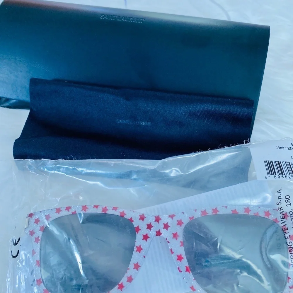 Saint Laurent glitter and red star sunglasses